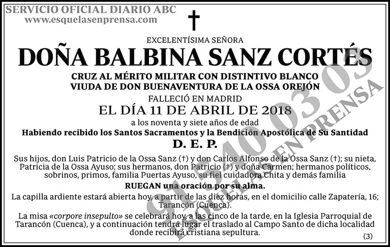 Balbina Sanz Cortés